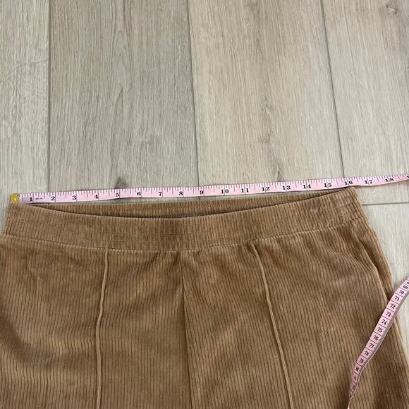 Aerie Women’s Dark Tan Groove on Velour Ribbed Flare Pant Sz L - Picture 8 of 11